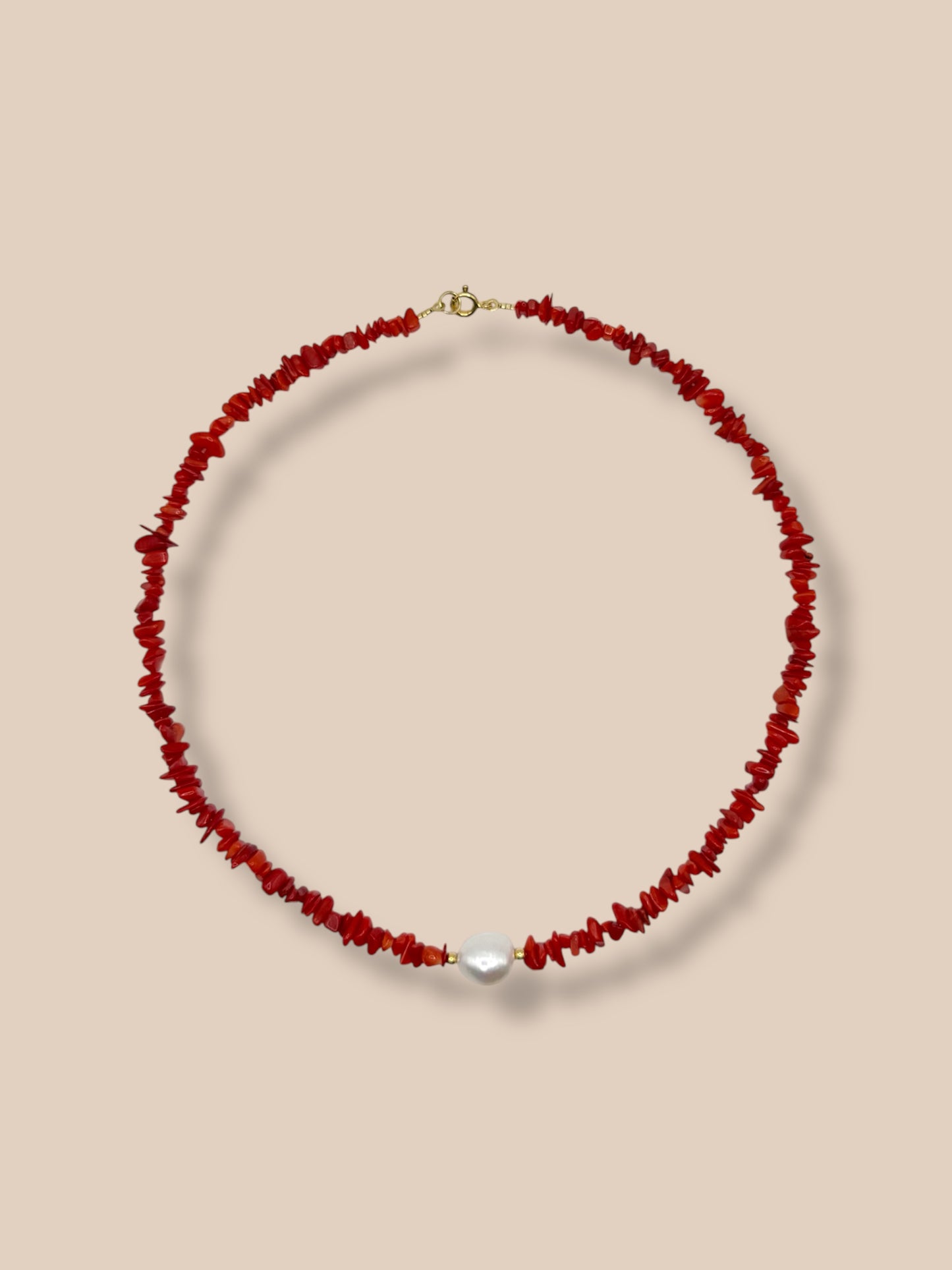 Collana Corallini Rossi con Perla